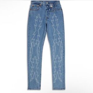 Levi's 501 embroidered jeans